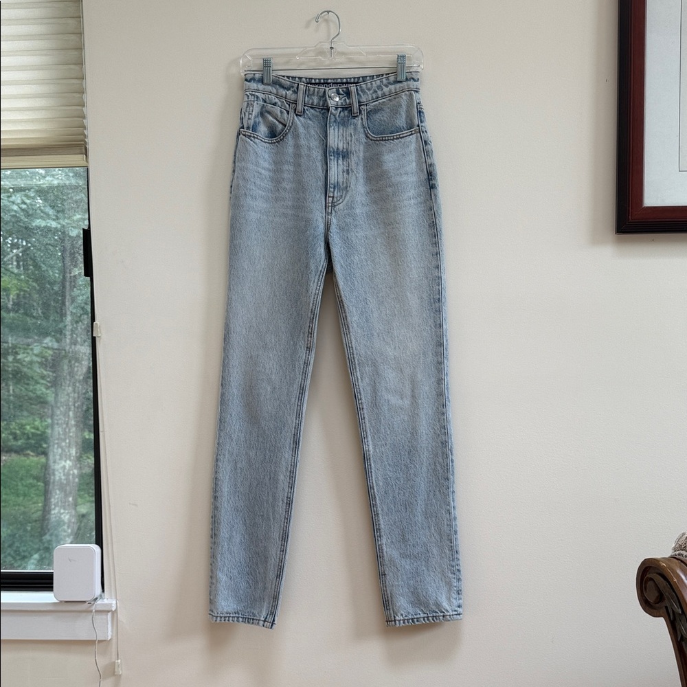 Alexander Wang Denim Straight Leg Jeans - Light Blue
